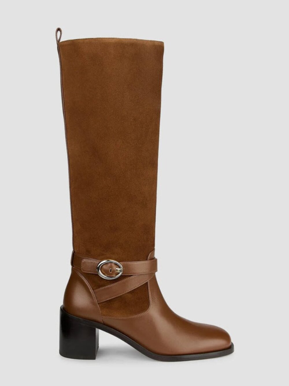 Stuart Weitzman Benni Riding Boots 55 in Deep Coffee Dark Brown Sz 9.5